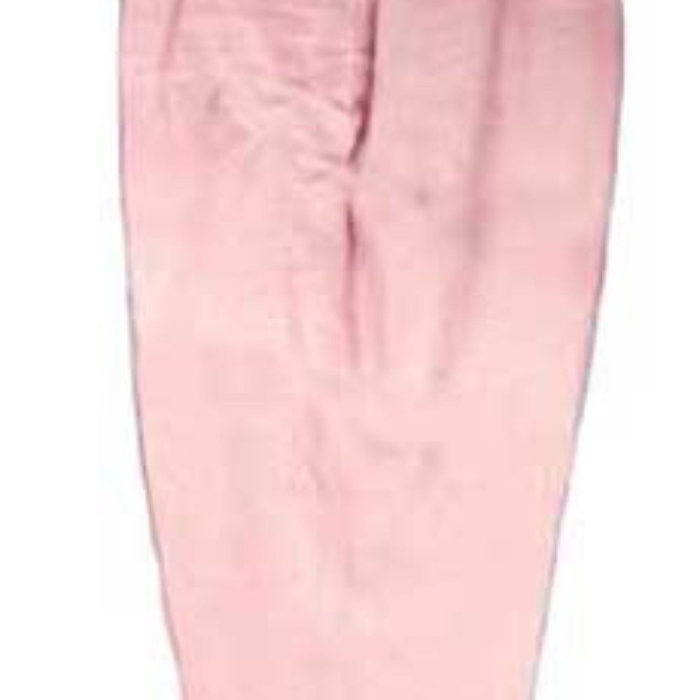 PURE LINEN PANTS, LIGHT PINK, SIZE 24, FRONT ZIPPER, FOUR POCKETS, PARTIAL ELAST